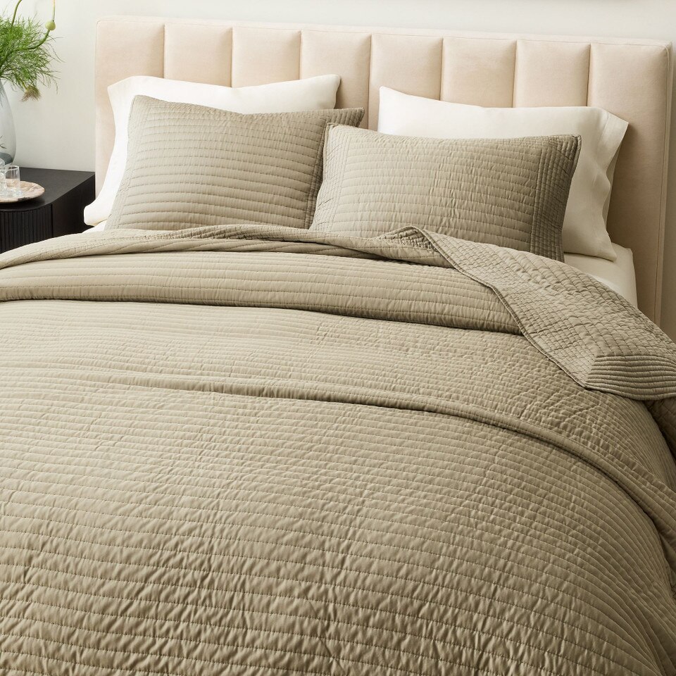 Silky TENCEL™ Pick Stitch Bedspread & Pillowcases